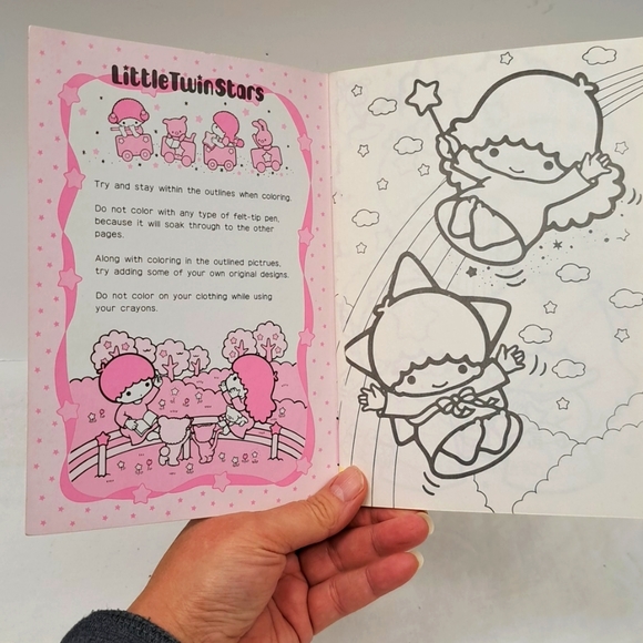 Vintage "KIKI AND LALA COLORING BOOK " SANRIO 1976 made in Japan - Picture 6 of 9